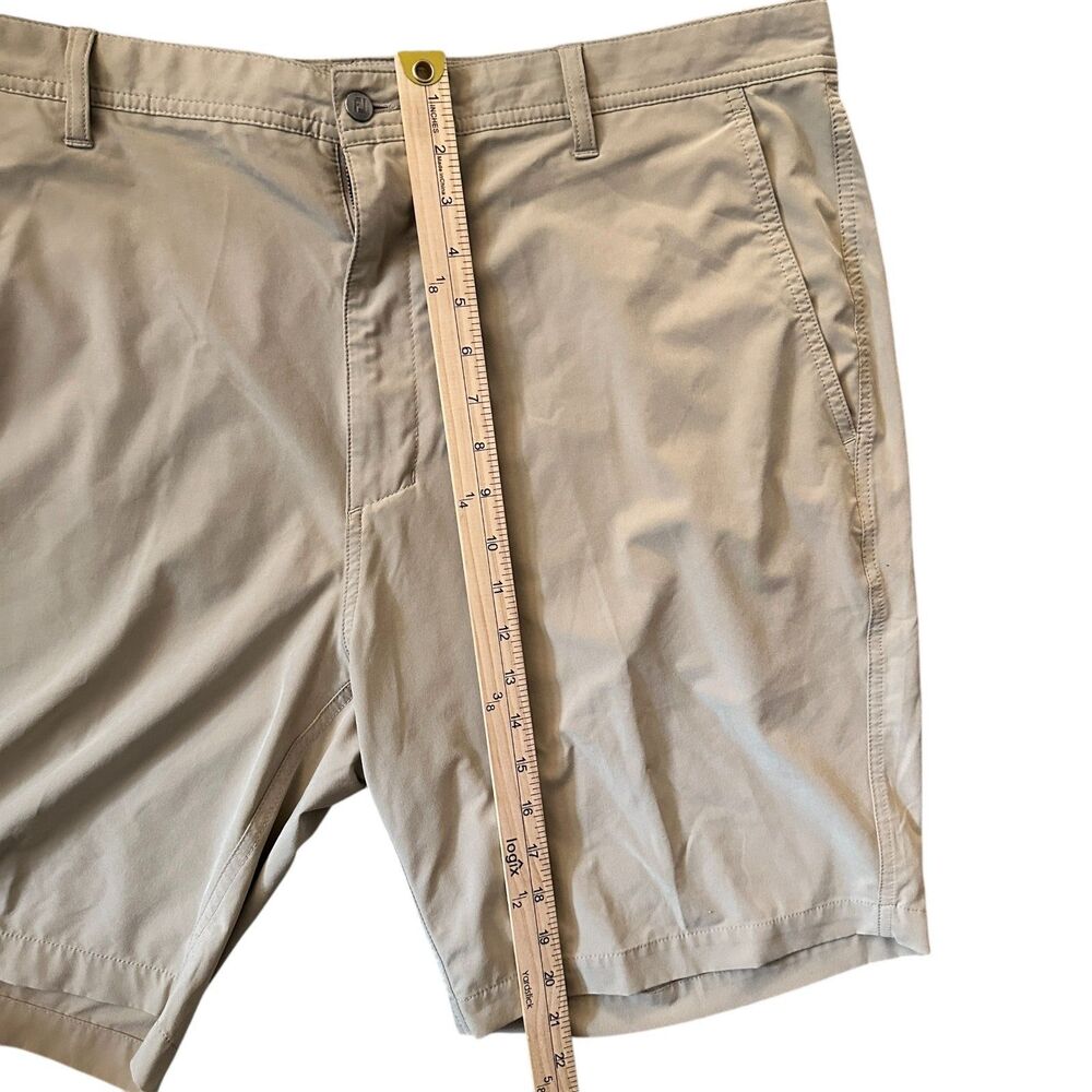 Footjoy Mens Beige Polyester Stretchy Bermuda Golf Shorts‎ Pockets Size 40 - Picture 3 of 6